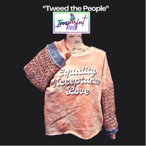 Upcycled Equality Acceptance Love crewneck